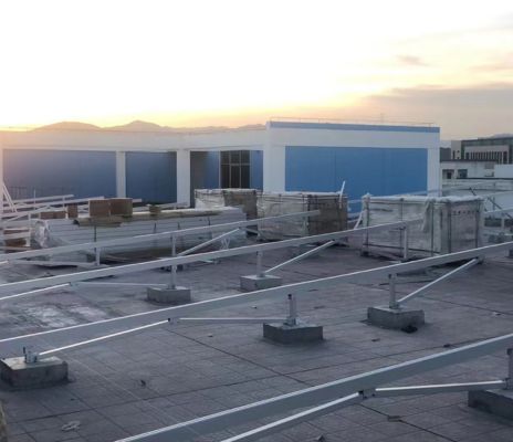 2.15MW-Customized Flat Roof Solar Mounts